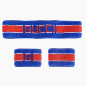 Gucci Queen Heron Headband and Wristband Set in Blue | AlmaBagz
