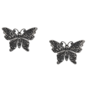 Gucci Crystal Embellished Butterfly Earrings in Silver | AlmaBagz