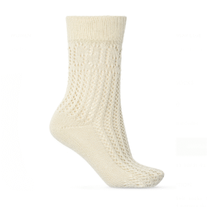 Gucci GG Logo Cuff Lit Lady Knit Socks in Ivory | AlmaBagz