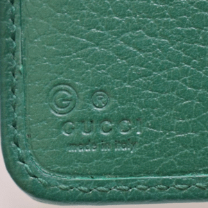 Gucci Original GG Canvas French Wallet in Beige and Emerald Green | AlmaBagz