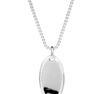 Gucci Sterling Silver Oval Charm Necklace | AlmaBagz