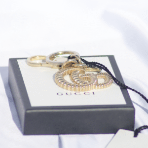 Gucci Interlocking GG Brass Key Ring | AlmaBagz