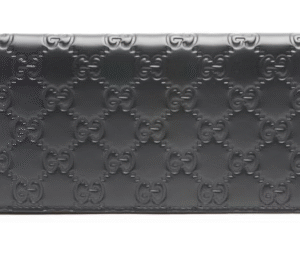 Gucci GG Guccissima Long Leather Wallet in Black | AlmaBagz
