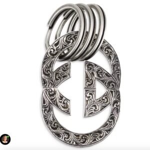 Gucci Engraved Interlocking GG Key Chain | AlmaBagz