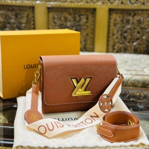 Louis Vuitton New Logo Edition Women's Crossbody Bag with Stylish Long Chain (Brown 3) | AlmaBagz