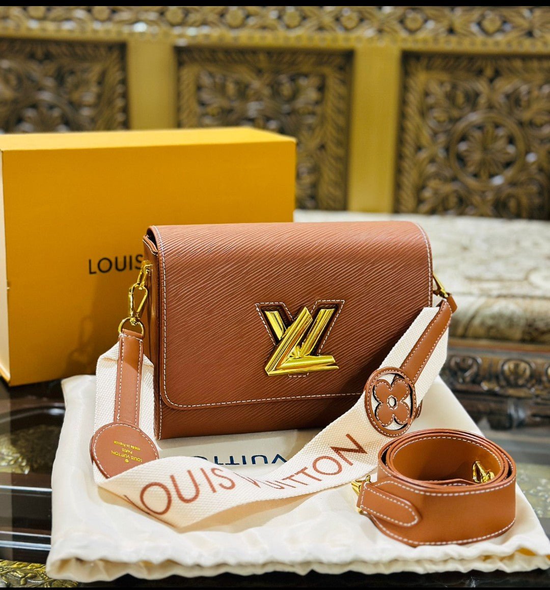 Louis Vuitton New Logo Edition Women's Crossbody Bag with Stylish Long Chain (Brown 3) | AlmaBagz