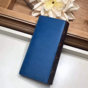 Louis Vuitton Brazza Wallet Epi Leather Blue | AlmaBagz
