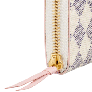 Louis Vuitton Clemence Wallet Damier Azur Canvas Rose Ballerine | AlmaBagz
