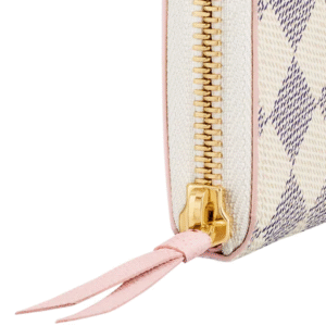 Louis Vuitton Clemence Wallet Damier Azur Canvas Rose Ballerine | AlmaBagz