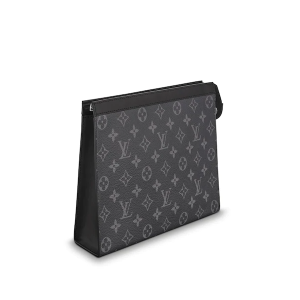 Louis Vuitton Pochette Voyage MM Monogram Eclipse Canvas Wallet | AlmaBagz