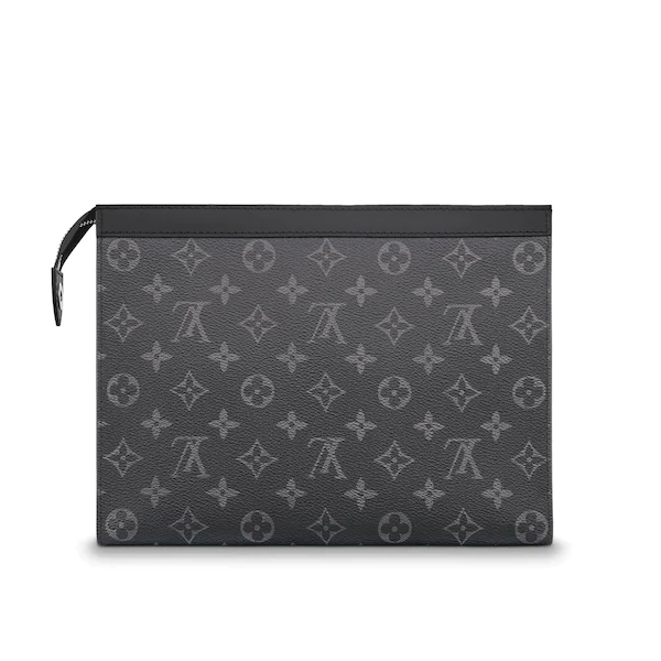 Louis Vuitton Pochette Voyage MM Monogram Eclipse Canvas Wallet | AlmaBagz - Image 3