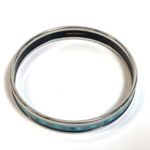 HERMES Bangle Cloisonne Light blue Emaille PM Women Used | AlmaBagz