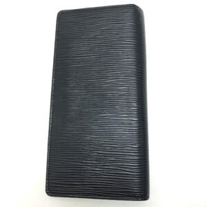 LOUIS VUITTON Long Wallet Purse M60615 Epi Leather Navy Epi Portefeuille Brazza mens Used | AlmaBagz