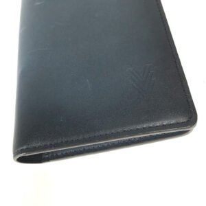 LOUIS VUITTON Long Wallet Purse M41899 leather Navy Cuir Ombre Portefeuille Blaza mens Used | AlmaBagz