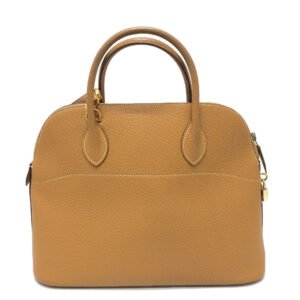 HERMES Handbag Fjord Brown Bored 37 Women Used | AlmaBagz
