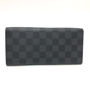 LOUIS VUITTON Long Wallet Purse N63084 Damier Grafitto Canvas black Damier Grafitte Portefeuille long modular Women Used | AlmaBagz