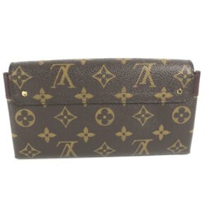 LOUIS VUITTON Long Wallet Purse M60414 Monogram canvas Brown x Gold Metal Bifold Wallet Portefeuille Elyses mens Used | AlmaBagz