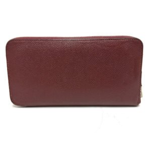 HERMES Long Wallet Purse Epsom wine-red Azap Long | AlmaBagz