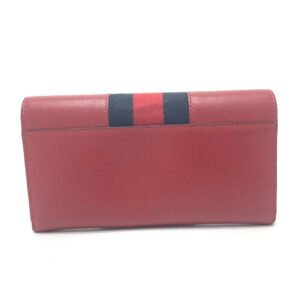 GUCCI Long Wallet Purse 476084 leather Red Sylvie Continental | AlmaBagz