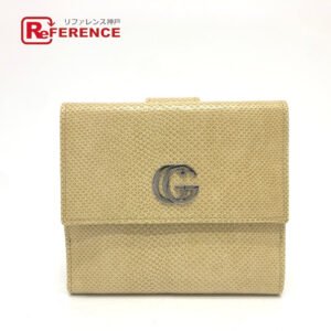 GUCCI Folded wallet leather beige GG Marmont logo Women Used | AlmaBagz