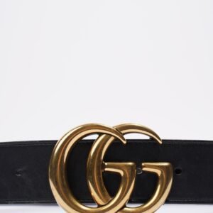 Gucci GG Marmont Belt Black Leather 65cm 26" | AlmaBagz