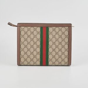 Gucci Monogram Ophidia Pouch | AlmaBagz