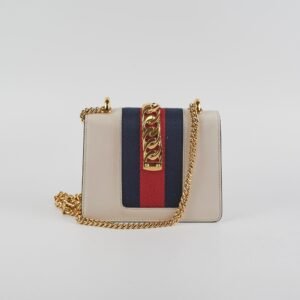 Gucci White Mini Sylvie Crossbody Bag | AlmaBagz