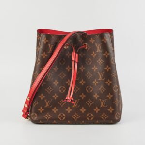 Louis Vuitton Neo Noe Red Monogram Shoulder Bag | AlmaBagz