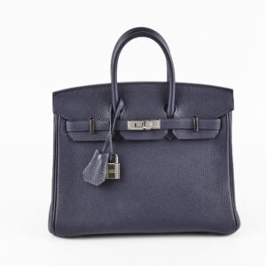 Hermes Birkin 25 Bleu Nuit Togo A Stamp | AlmaBagz