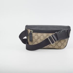 Gucci Supreme Eden Black Belt Bag | AlmaBagz