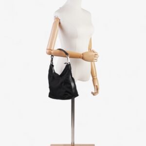 Gucci Hobo Shoulder Black Canvas | AlmaBagz