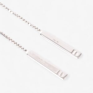 Gucci 18ct Lariat Earrings Silver White Gold | AlmaBagz