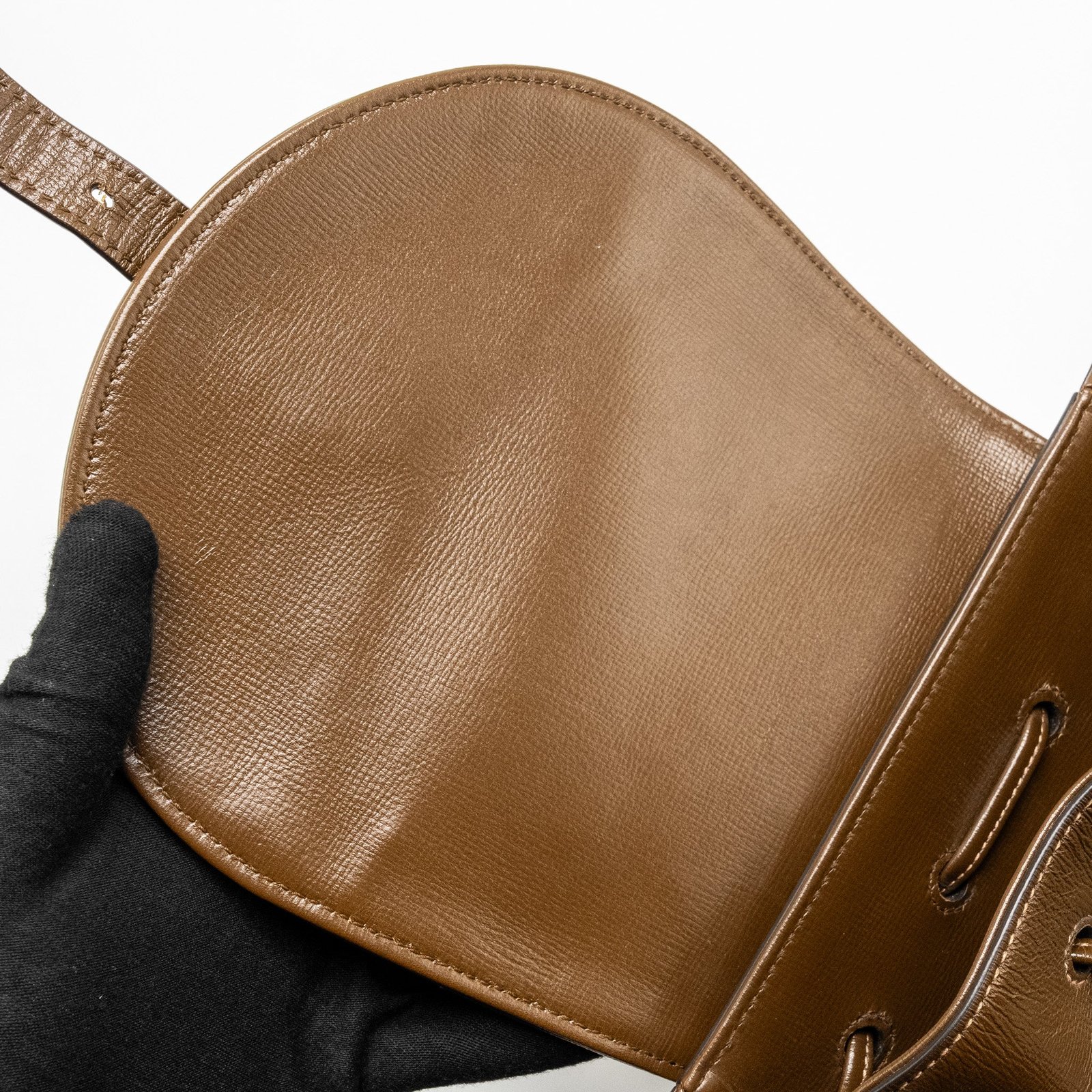 Gucci 1955 Horsebit backpack GG supreme canvas / calfskin brown GHW | AlmaBagz - Image 13