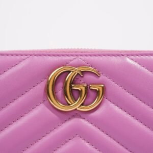 Gucci Marmont Wallet Pink Leather | AlmaBagz