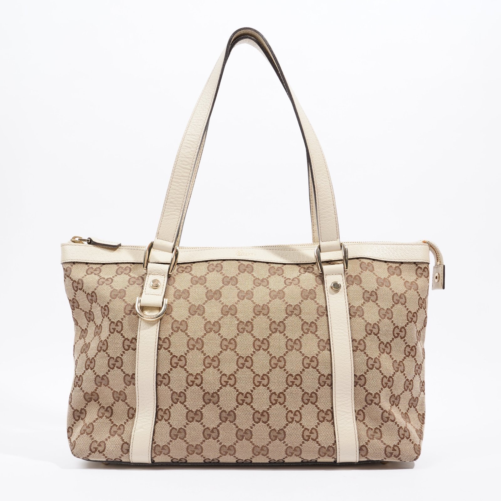 Gucci Abbey Shoulder Bag Supreme Print / White Canvas Medium | AlmaBagz - Image 12