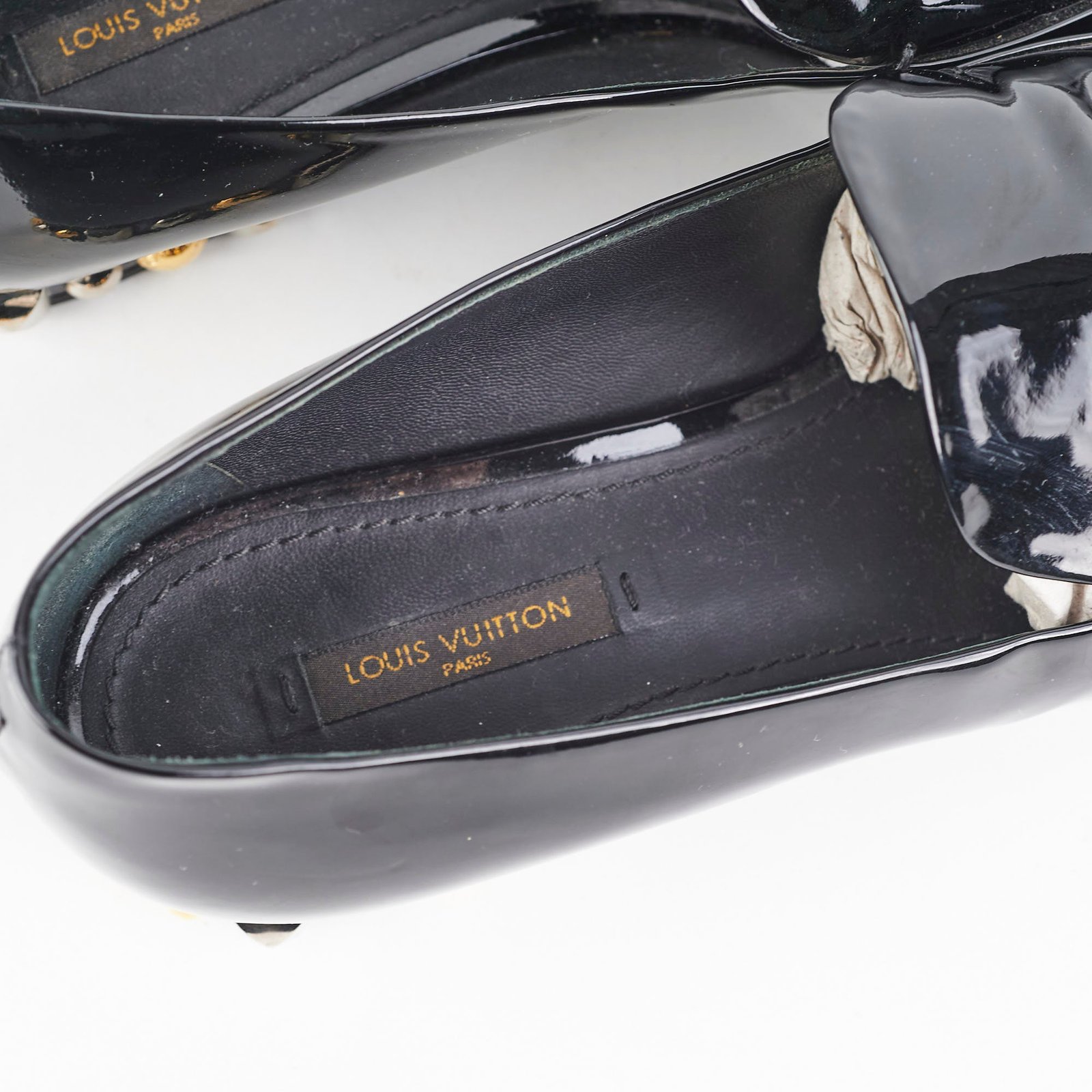Louis Vuitton Patent Loafers Black | AlmaBagz - Image 6