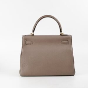 Hermes Kelly 28 Gris Asphalte Clemence - A Stamp | AlmaBagz