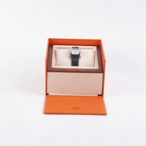 Hermes Heure H Watch Black Diamond Small 25mm | AlmaBagz