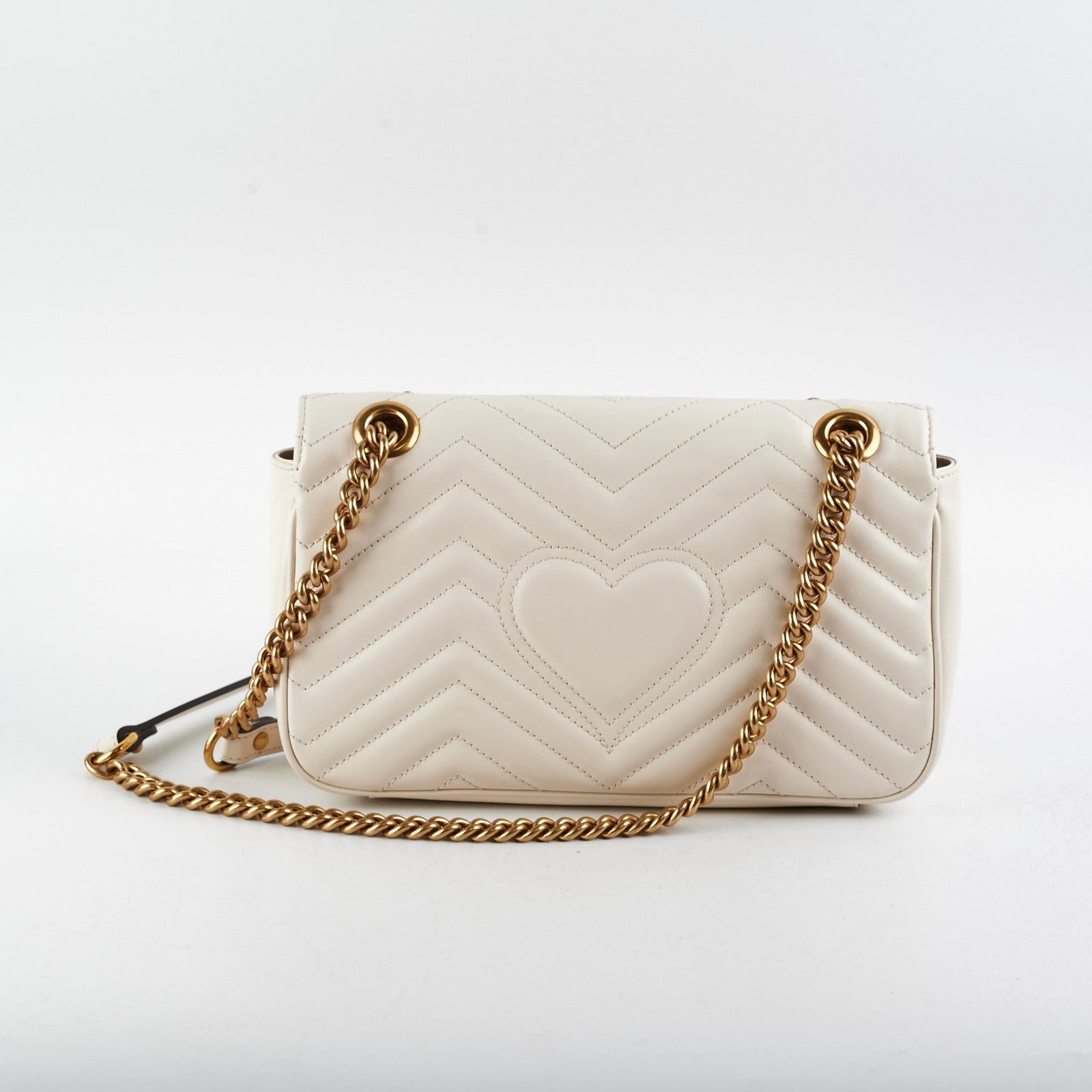 Gucci Marmont Small Matelasse White Shoulder Bag | AlmaBagz