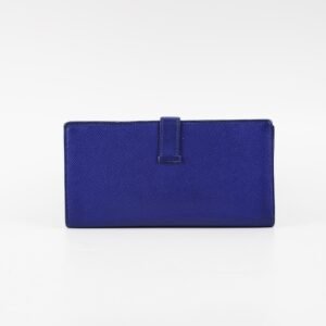 Hermes Blue Bearn Long Wallet | AlmaBagz