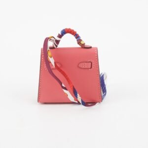 Hermes Kelly Twilly Bag Charm Rose Lipstick | AlmaBagz