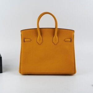 Hermes Birkin 25 Togo Jaune Ambre - B Stamp | AlmaBagz