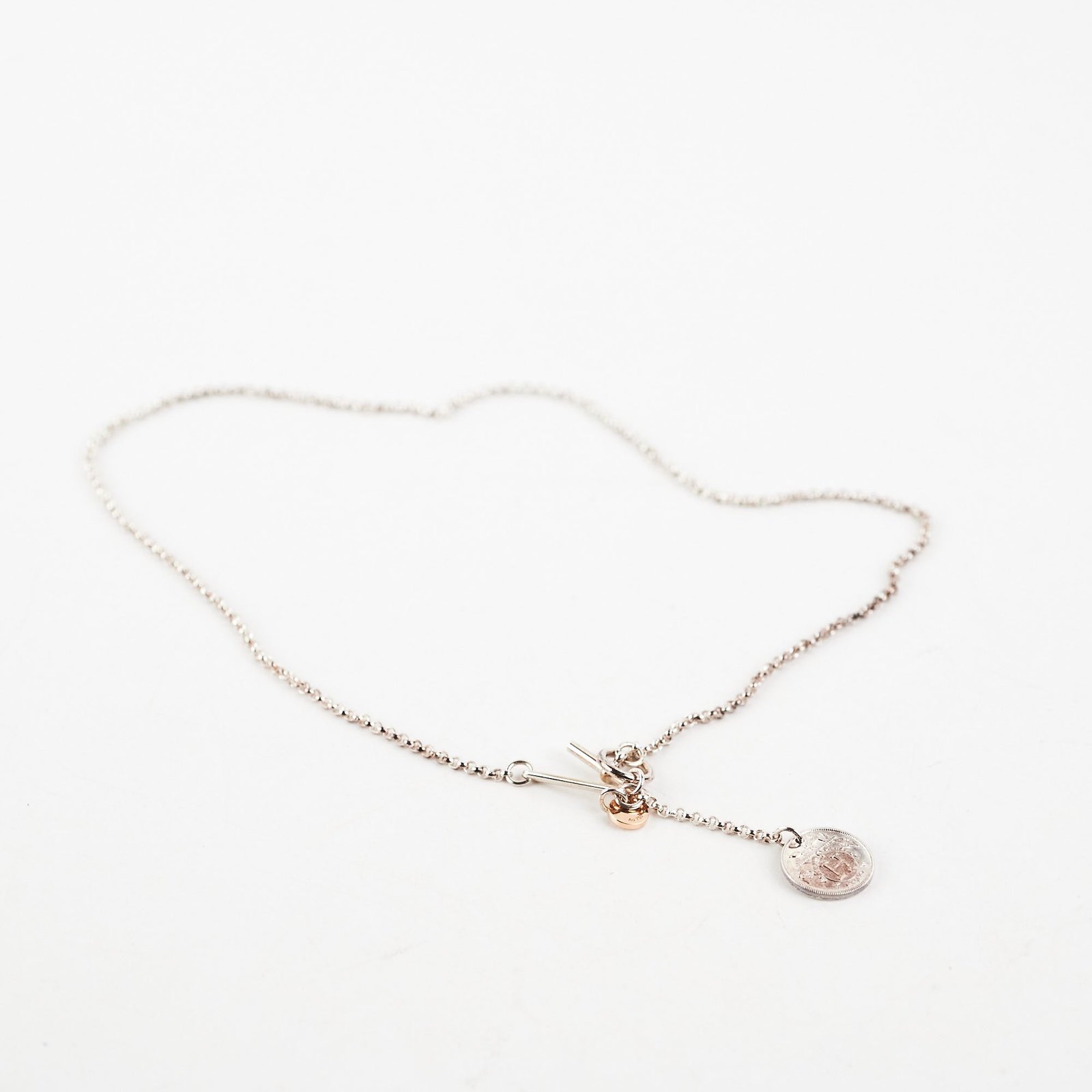 Hermes Ex-Libris Silver Necklace | AlmaBagz