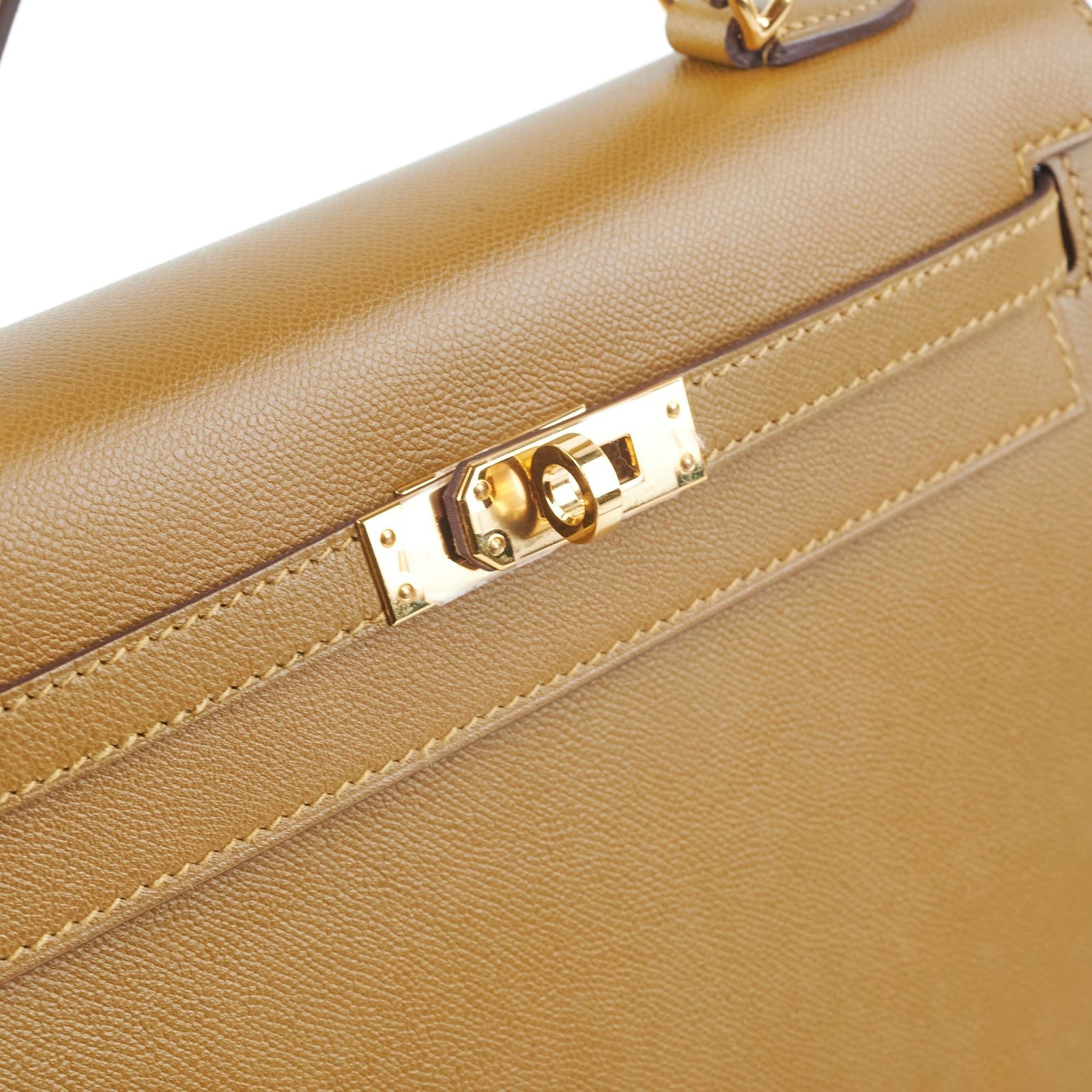 Hermes Kelly 25 Sellier Madame U8 Bronze Dore - Stamp Z | AlmaBagz - Image 10