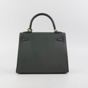 Hermes Kelly 25 Epsom Sellier Vert Armande - Z Stamp | AlmaBagz