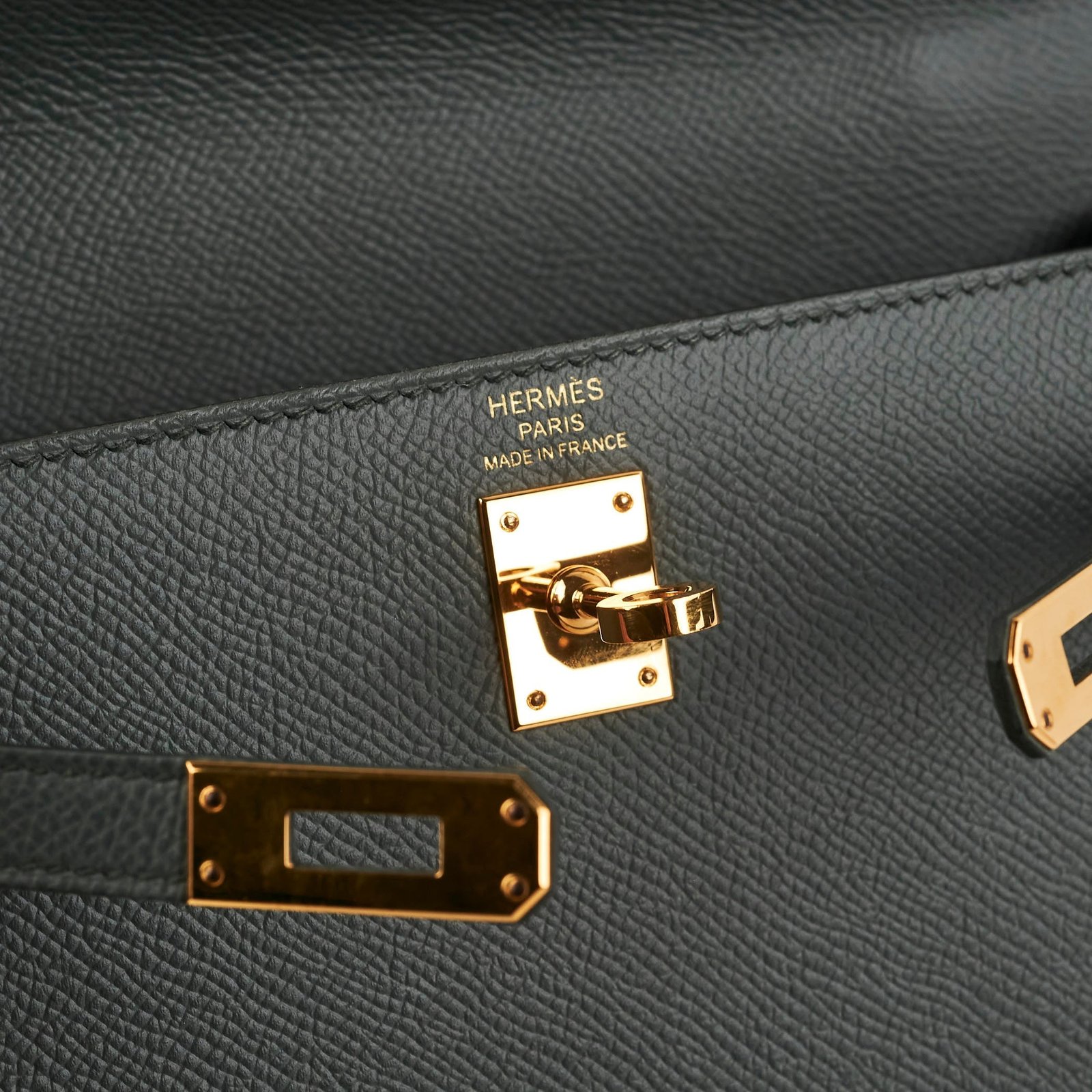 Hermes Kelly 25 Epsom Sellier Vert Armande - Z Stamp | AlmaBagz - Image 6