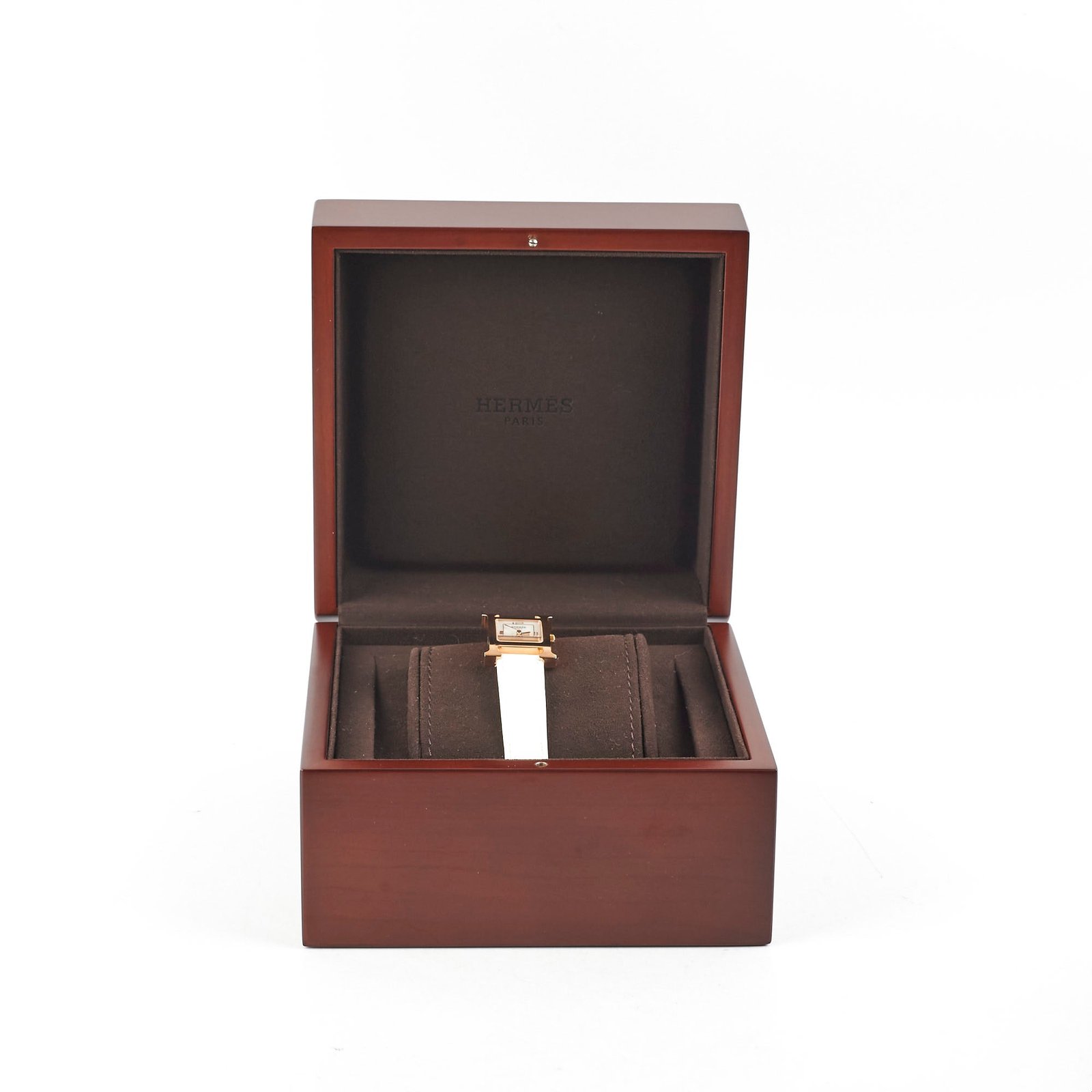 Hermes Heure H Watch Small Model (25mm) Blanc | AlmaBagz