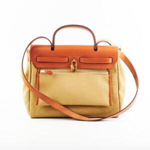 Hermes Herbag 31 Tan Green | AlmaBagz