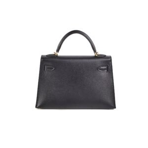 Hermes Mini Kelly Epsom Noir - Z Stamp | AlmaBagz