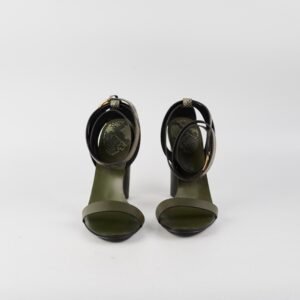 Gucci Snakeskin Strap Heels Green Size 41 | AlmaBagz